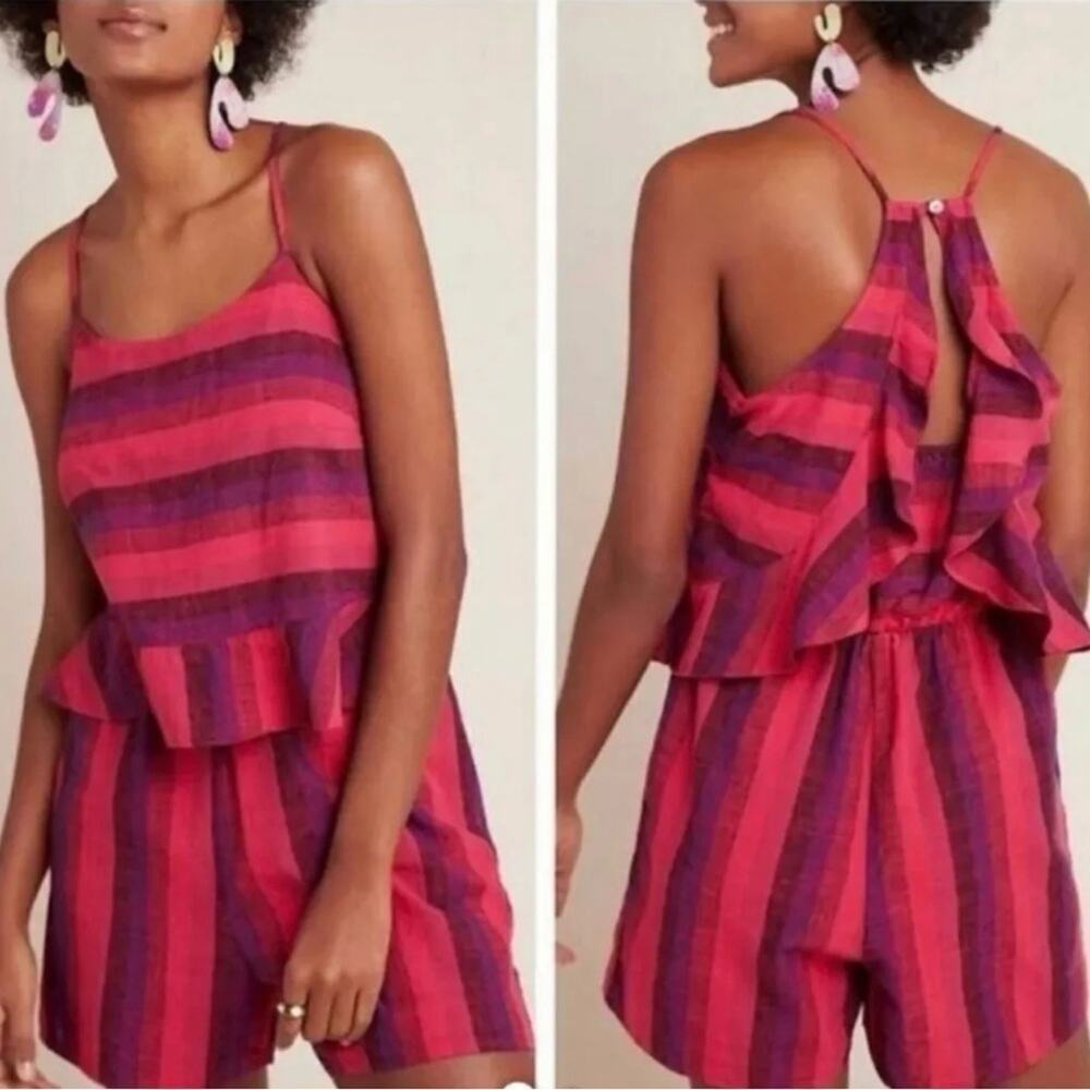 Anthropologie Amadi Women’s Cotton/Linen Blend Romper Size XS New With Tags